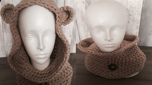 Bear hooded cowl