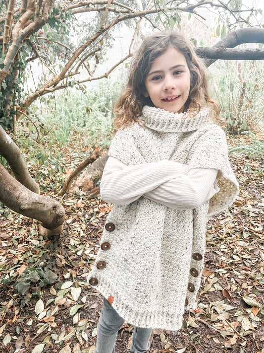 Winter walks crochet poncho