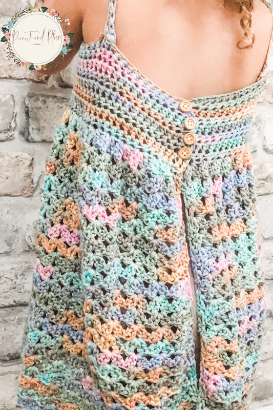 Over the Rainbow summer crochet dress